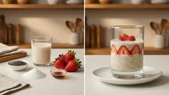 Pudding chia z truskawkami na noc – kremowy deser bez pieczenia, gotowy rano