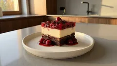 Sernikobrownie z wiśniami – wilgotne brownie i kremowa masa serowa w jednej blaszce