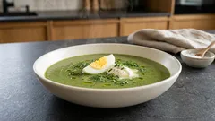 Zupa szczawiowa krem na rosole – aksamitna i lekko kwaśna, gotowa w 30 minut