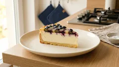 Sernik z jagodami na kruchym spodzie – pieczony, kremowy i łatwy do krojenia