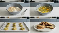 Ciastka owsiane z kremem pistacjowym – chrupiące z wierzchu, kruche w środku