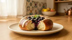 Drożdżówki z borówkami i białą czekoladą – miękkie nawet następnego dnia