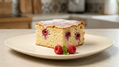 Puszyste ciasto z malinami – proste, wilgotne i zawsze równo wyrasta