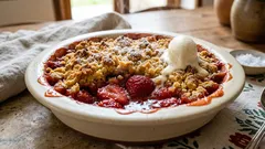 Truskawki pod kruszonką z piekarnika – chrupiąca góra, soczysty środek