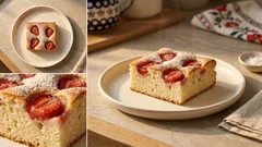 Puszyste ciasto z truskawkami – prosty przepis, który zawsze równo rośnie