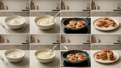 Placki z serka wiejskiego z truskawkami – szybkie placuszki prosto z patelni