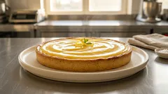 Mazurek cytrynowy z lemon curd – kruchy spód i krem, który zawsze tężeje