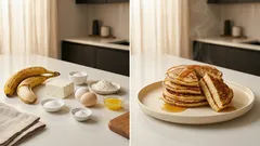 Placki twarogowe z bananem – miękkie placuszki na słodkie śniadanie