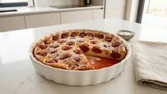 Clafoutis z truskawkami – prosty francuski deser z piekarnika