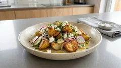 Sałatka z młodych ziemniaków z piekarnika – lekka, bez majonezu i zawsze się udaje